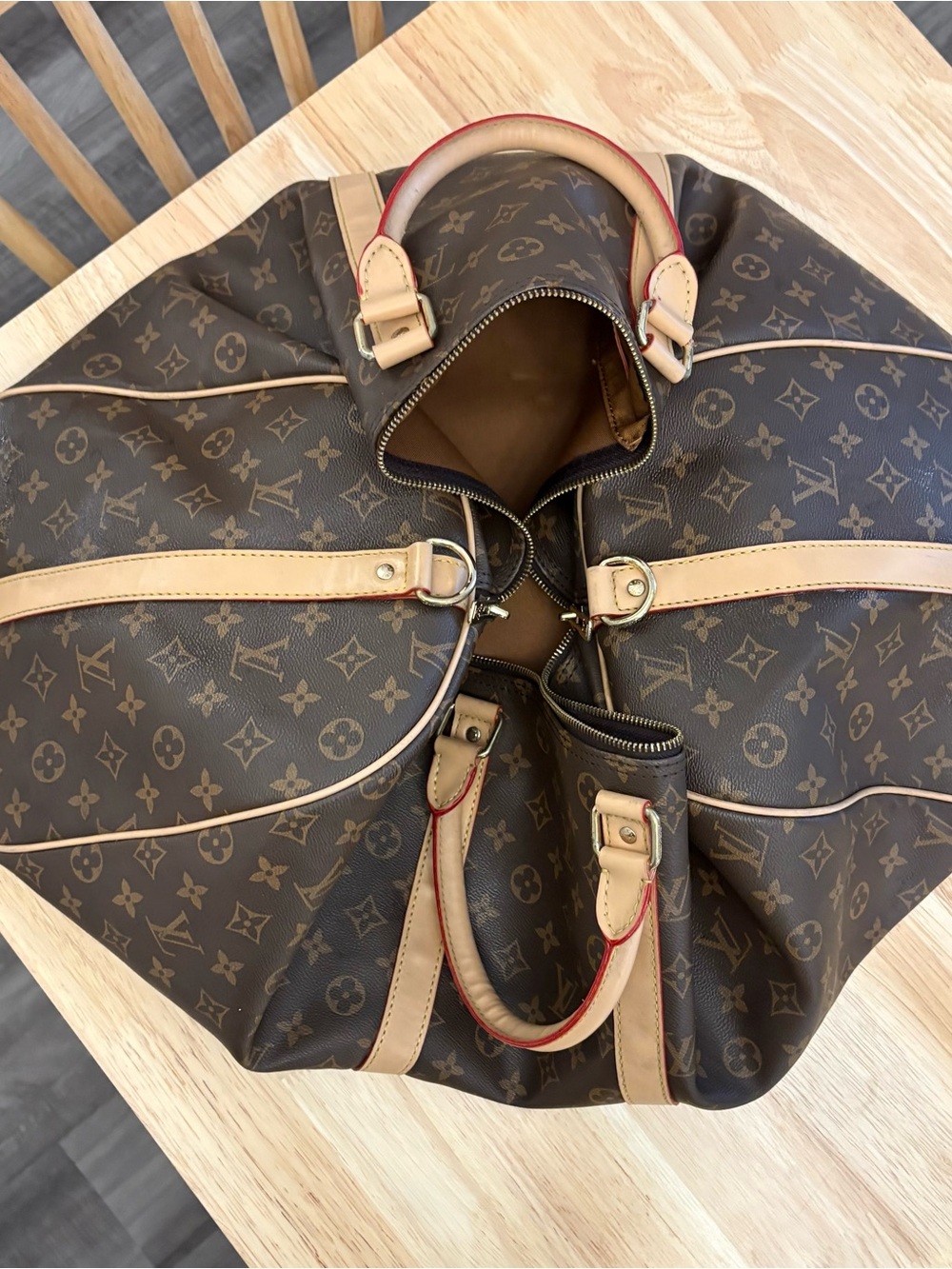 Monogram Canvas Travel Duffle Bag in Brown - Picture 10 of 10